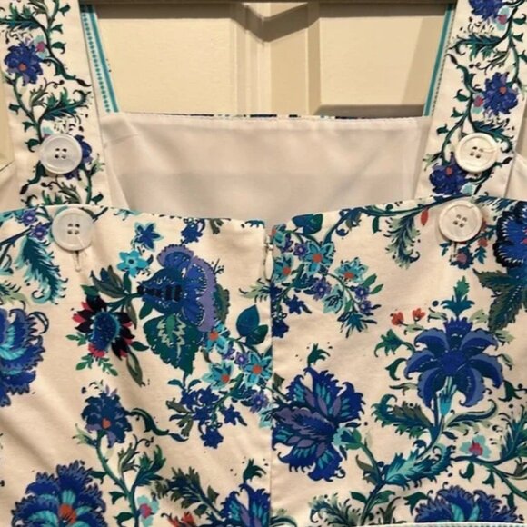 Shoshanna Almma midi dress in blue size 2 - Picture 9 of 9